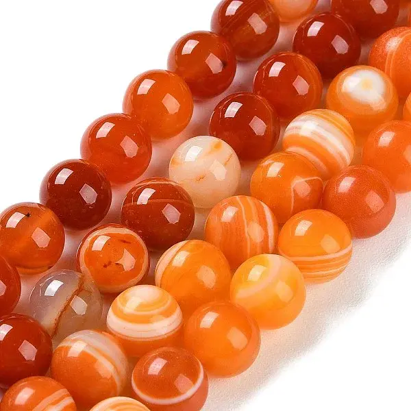 Natural Striped Agate/Banded Agate Beads Strands