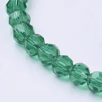 Faceted(32 Facets) Round Glass Beads Strands