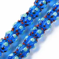 Transparent Handmade Bumpy Lampwork Beads Strands