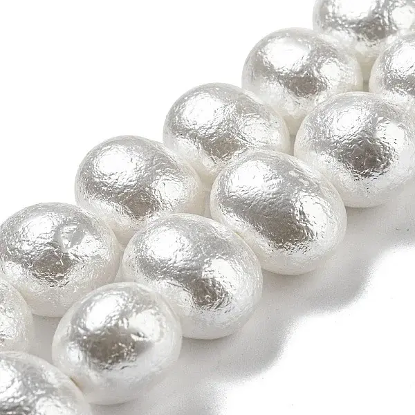 Natural Wrinkle Shell Beads Strands