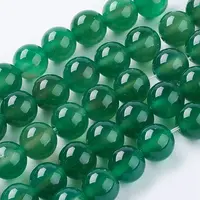 Natural Green Onyx Agate Beads Strands