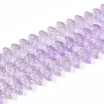 Electroplate AB Color Plated Glass Beads Strands