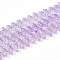 Electroplate AB Color Plated Glass Beads Strands