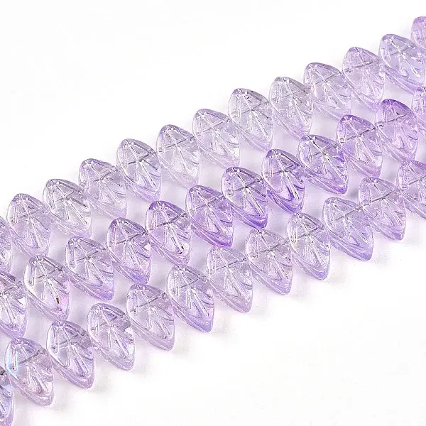 Electroplate AB Color Plated Glass Beads Strands