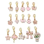 15Pcs Alloy Enamel Pendant Decorations