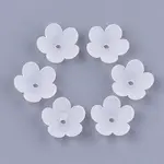 5-Petal Transparent Acrylic Bead Caps