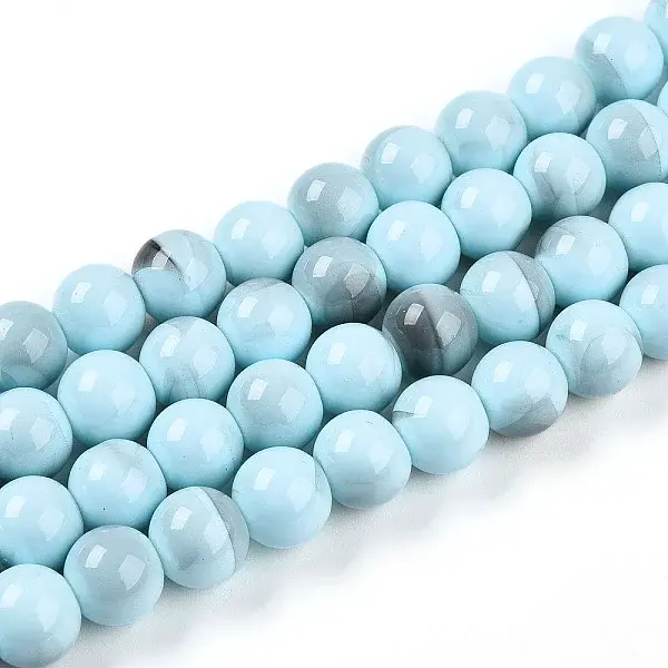 Baking Paint Glass Beads Strands