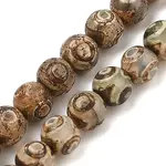 Natural Tibetan 3-Eye dZi Agate Beads Strands