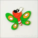 Dekorace na zeď motýl zelený 20 cm