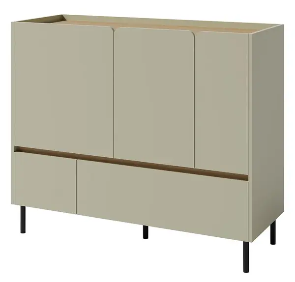 Kombinovaná komoda hailee - zelená/dub písečný