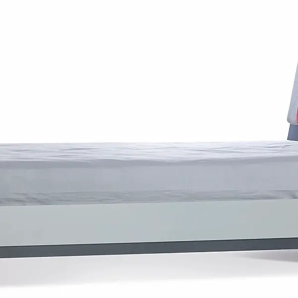 Studentská postel 100x200 thor - růžová/šedá/černá