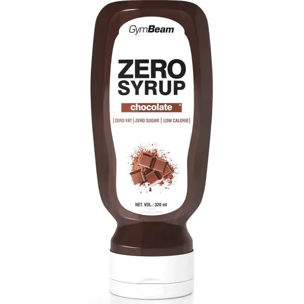 GymBeam Zero Syrup polevový sirup bez kalórií príchuť Chocolate 320 ml