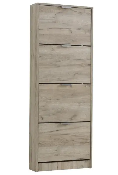 Výklopný botník 4-dvířkový vincent - dub šedý