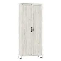 Předsíňová skříň malaga 2d - dub craft bílý/černá