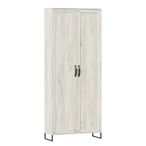 Předsíňová skříň malaga 2d - dub craft bílý/černá