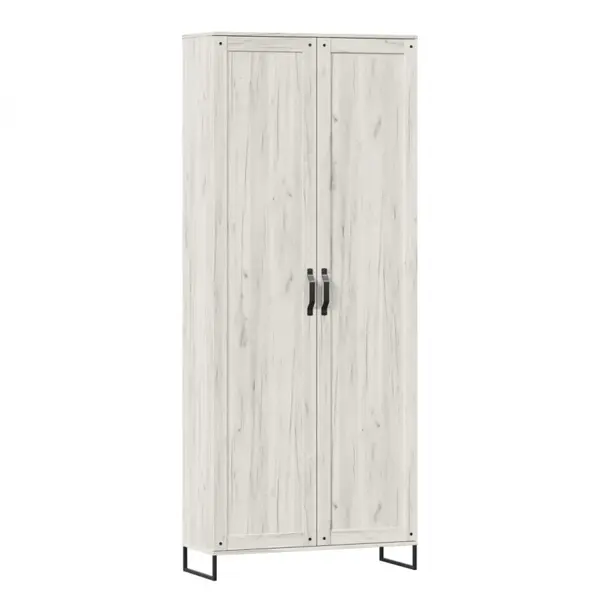 Předsíňová skříň malaga 2d - dub craft bílý/černá