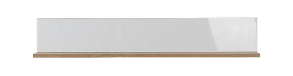 Nástěnná police embra - dub artisan/bílý lesk