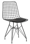 Kovová židle s polstrováním nebula - černá