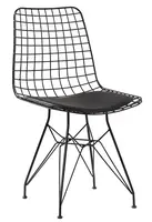 Kovová židle s polstrováním nebula - černá