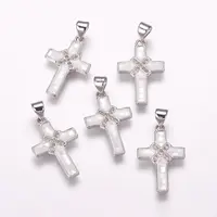 Brass Micro Pave Cubic Zirconia Pendants
