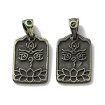 Brass Pave Clear Cubic Zirconia Pendants