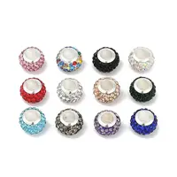 Alloy Rhinestone Clay Pave Beads