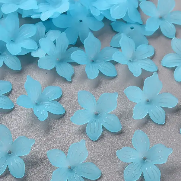 Frosted Acrylic Bead Caps