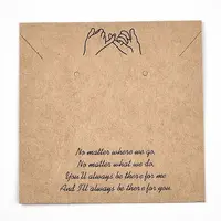 Kraft Paper Jewelry Necklace & Earrings Display Cards