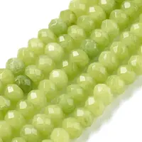 Dyed Natural Malaysia Jade Rondelle Beads Strands
