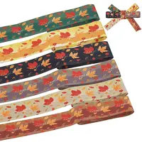 6 Yards 6 Color Autumn Double-Sided Printed Polyester Ribbon