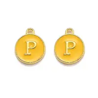 Golden Plated Alloy Enamel Charms