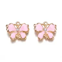 Light Gold Plated Alloy Enamel Pendants