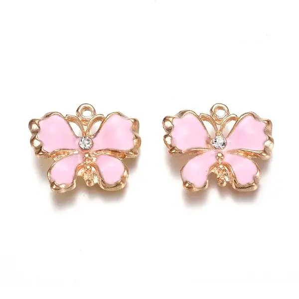 Light Gold Plated Alloy Enamel Pendants