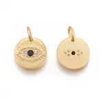 Brass Micro Pave Cubic Zirconia Charms