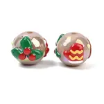 Christmas UV Plating Opaque  Acrylic Beads