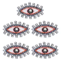 5Pcs Evil Eye Cloth Embroidered Appliques