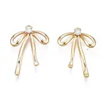 Brass Micro Pave Clear Cubic Zirconia Pendants