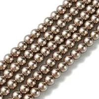 Eco-Friendly Dyed Glass Pearl Bead Strands