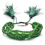 Faceted Glass Braided Bead Bracelets