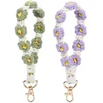 2Pcs 2 Colors Cotton Rope Alloy Pendant Decorations