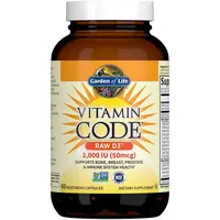 Garden of Life Vitamin Code RAW D3 2000 I.U. kapsle pro podporu imunitního systému a normální stav zubů 60 ks