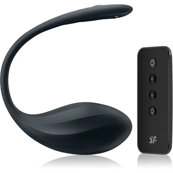 Satisfyer Ribbed Petal Connect App vibrační vajíčko Black 23 cm