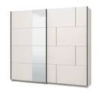 Šatní skříň s posuvnými dveřmi a zrcadlem antonia - bílá