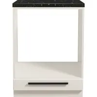 Kuchyňská skříňka na troubu birch-bílá/černá - s pracovní deskou