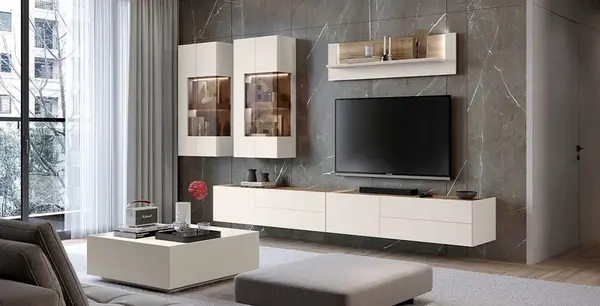 Malý obývací pokoj ambrosia - béžová/dub tobacco