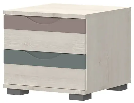 Noční stolek alegria - borovice/mix barev