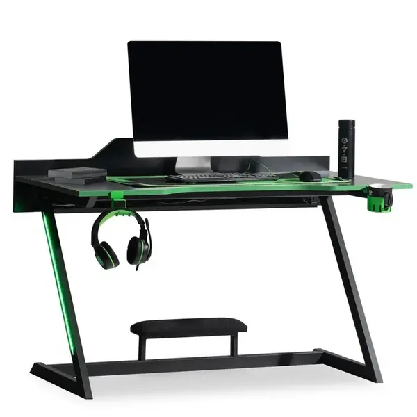 Herní stůl diego - černá, zelená