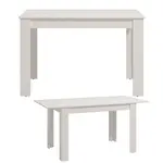 Rozkládací jídelní stůl 120cm cordelia - bílá