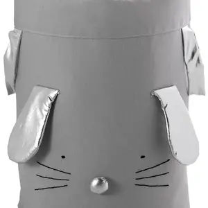 Pytel na hračky králíček - šedá/stříbrná