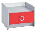 Dětský noční stolek grand prix - šedá/červená
